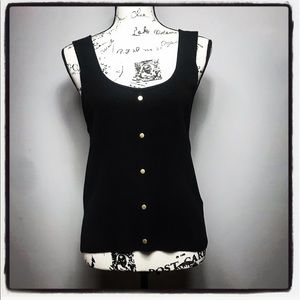 Topshop Women’s Black Popper Vest